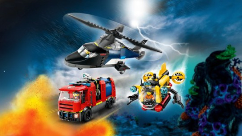 LEGO® City 60462 Zestaw z helikopterem, wozem strażackim i łodzią podwodną. Rabat na expressbuy.pl LEGO® City 60462 Zestaw z helikopterem, wozem strażackim i łodzią podwodną. Rabat na expressbuy.pl